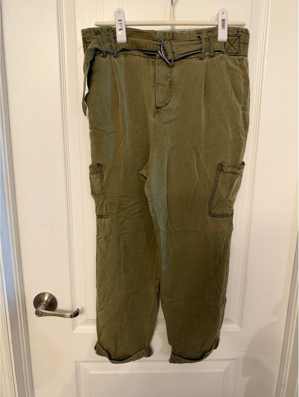 Free People Olive Green Cargo Pants Size 6